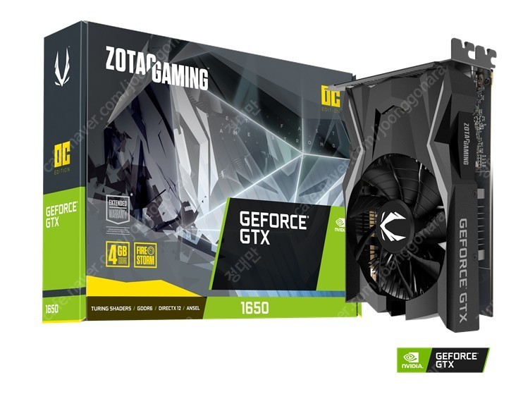 [부산]ZOTAC GAMING 지포스 GTX 1650 OC D6 4GB 미개봉