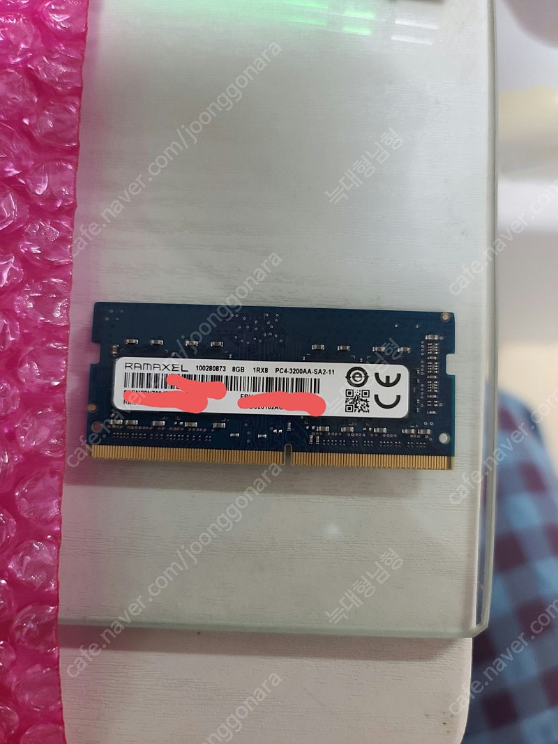 RAMAXEL 노트북 램 8GB PC4-3200 팝니다