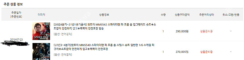 스파이더맨 파프롬홈 피규어 핫토이 MMS542 , MMS540