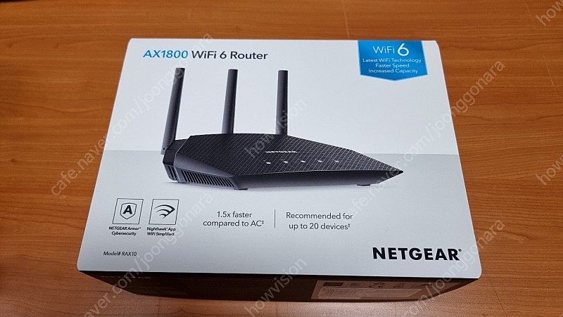 NETGEAR RAX10 ﻿AX1800 WiFi 6 Router [85,000원]