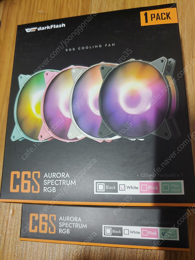 다크플래쉬 C6S RGB 120mm 팬 (민트,화이트)