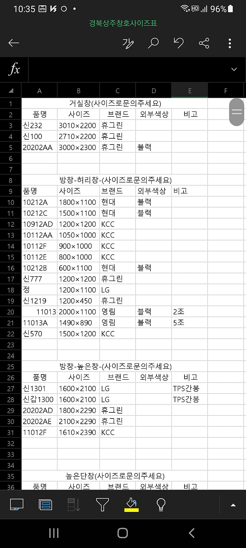 시험성적서발행가능한 모델하우스 브랜드중고창호,샷시판매합니다(화봉건축경북상주지점)