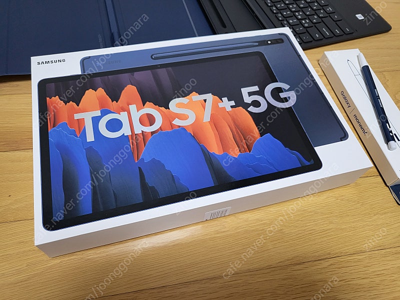 갤럭시탭 s7+ 5G 512GB 미스틱네이비 정품키보드커버 포함