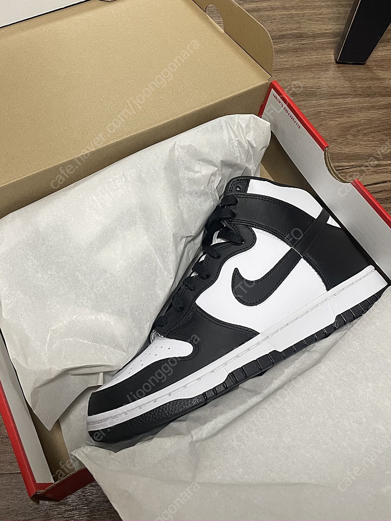 나이키 덩크 하이 레트로 블랙 화이트 270 (DD1399-105) NIKE DUNK HI RETRO