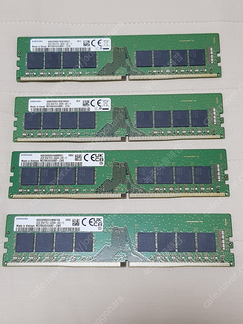 삼성 DDR4 32gb x 2개, 3533mhz 고수율 오버가능 팝니다
