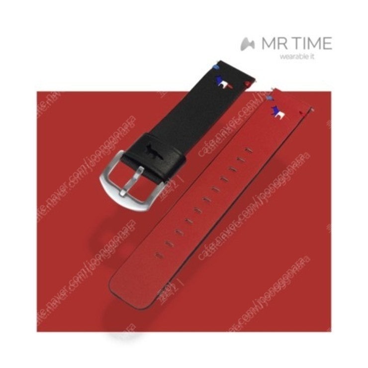 메종키츠네 스트랩 20mm 레드블랙 구매합니다