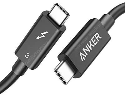 미개봉 앤커 USB-C 썬더볼트 3.0 케이블 0.7 m, 지원 100 W 충전, 40 Gbps 데이터 전송