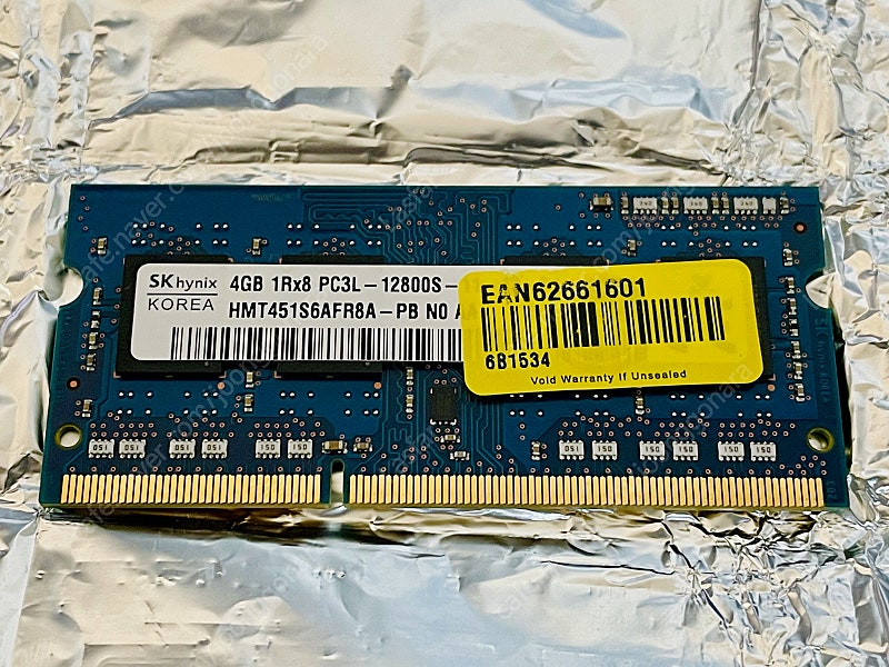 하이닉스 노트북용 메모리 4GB PC3L-12800S 택포 1만