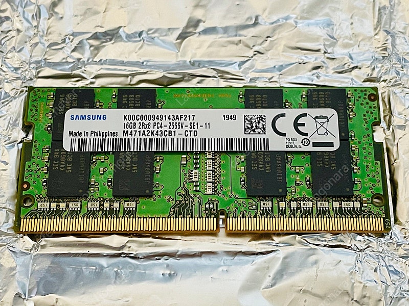 삼성 노트북용 램 16GB PC4-21300 2666MHz 택포 6만