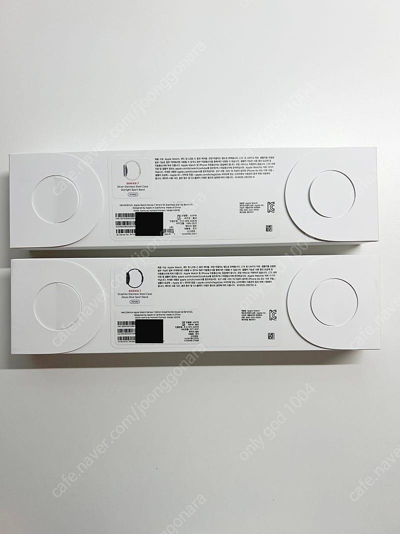 애플워치7 GPS+Cellular(셀룰러) 스테인리스 2개 팝니다. (미개봉/자급제)--1
