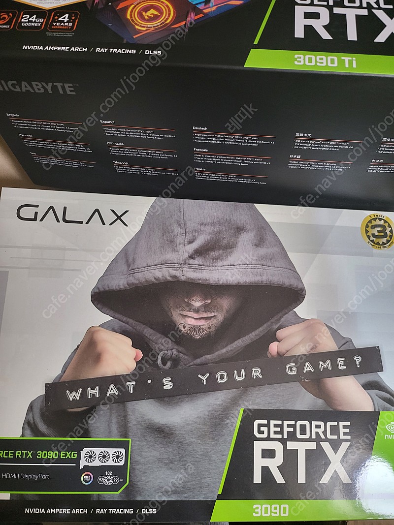갤럭시 GALAX 지포스 RTX 3090 EX Gamer BLACK OC D6X 24GB
