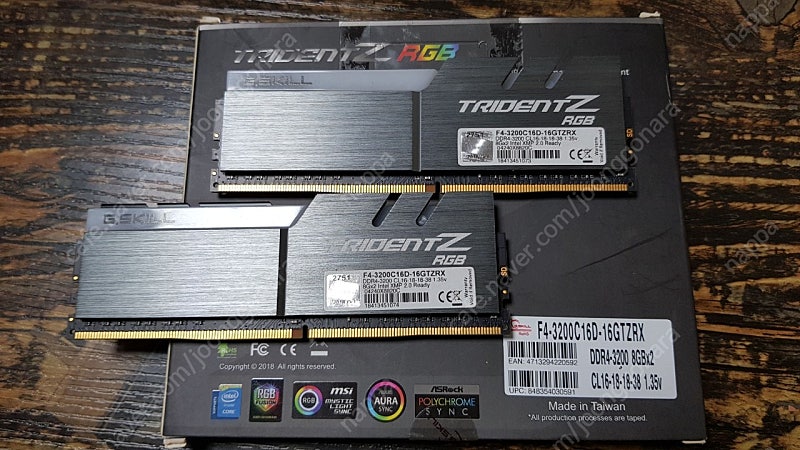 G SKILL TRIDENT Z RGB 8G×2개