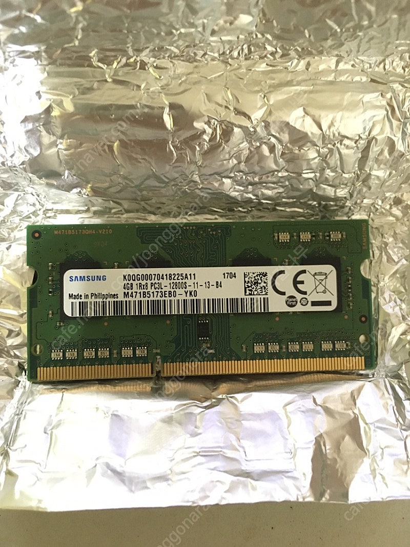 삼성 ddr3 12800 4gb 노트북 메모리 1개 , ddr3 10600 4gb 노트북 메모리 3개 팝니다.