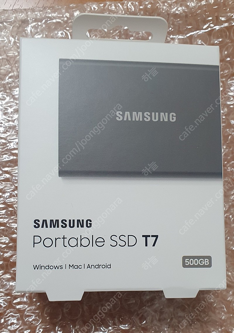 삼성 정품 포터블 외장SSD T7 500G 미개봉 새상품 개당 7.0 2개있습니다.