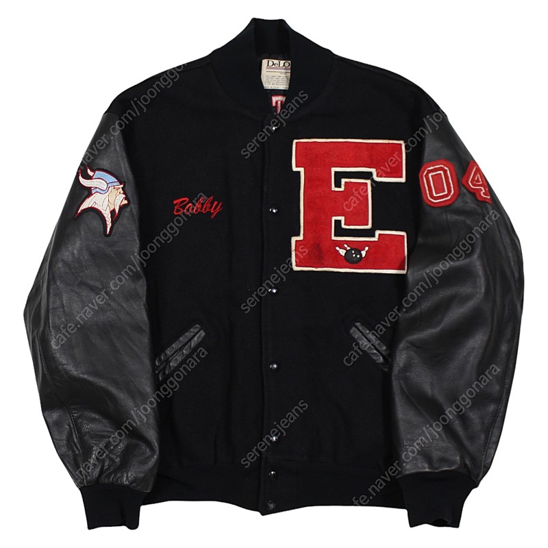 00s USA Delong Leather/Wool Varsity Jacket - Everett High School Athletics 드롱 레더 울 바시티자켓 빈티지 스타디움자켓
