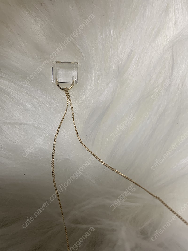 COLORLESS PADLOCK NECKLACE 콜드프...--1