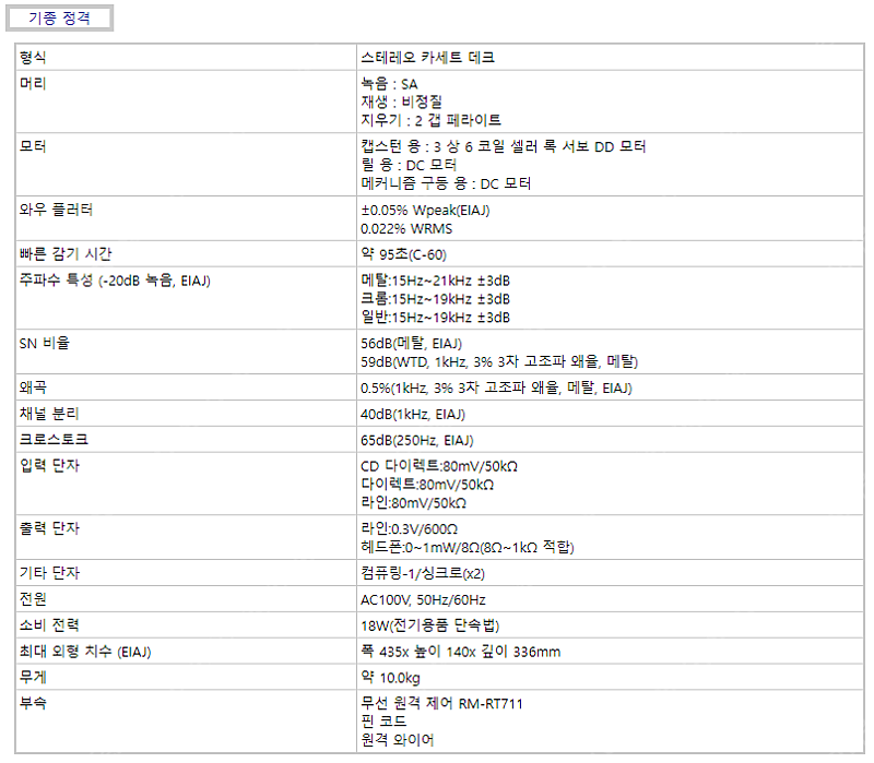 빅터 명기 카세트 데크(TD-V711) 시집보냅니다.--4