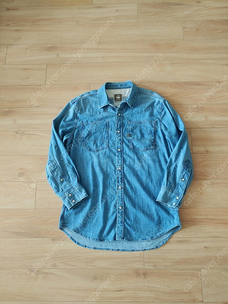 지스타로우 g star raw. a crotch work denim shirt. 7부 데님셔츠. XL 105사이즈.