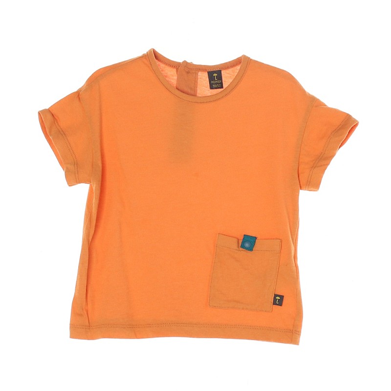 [코너마켓][90][모이몰른]moimoln 남아 심플 오렌지 반팔 티셔츠