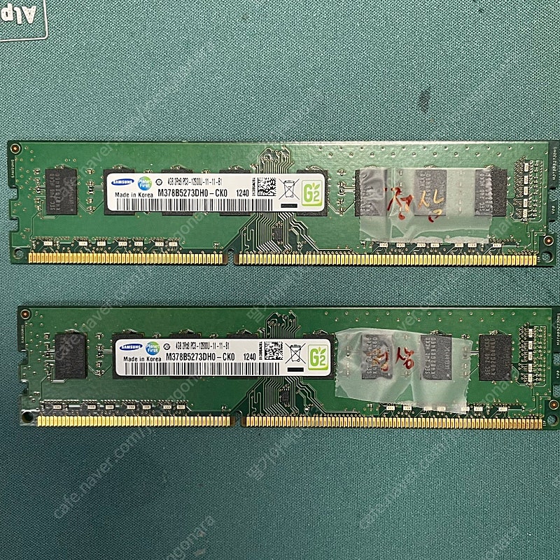 삼성 PC용 RAM DDR3 4GB 12800 양면, 15,000원/개 2개 보유