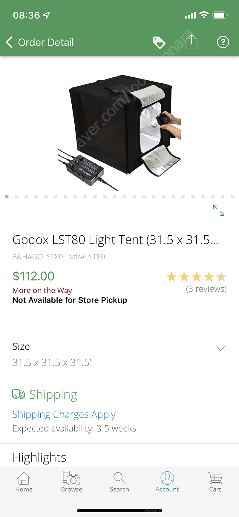 Godox LST80 Light Tent 미사용 팝니다