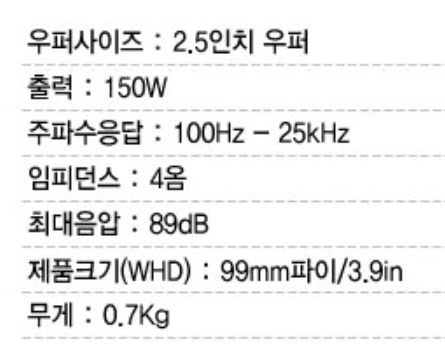 소형 패시브 스피커 팝니다 Q&D QQII 매장/카페/헬스 다용도 패시브 스피커팝니답 QQII