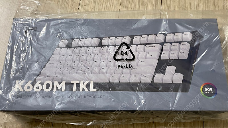 앱코 HACKER K660M TKL 이색사출 PBT 체리 키보드 딥로얄 저소음 적축 팝니다.