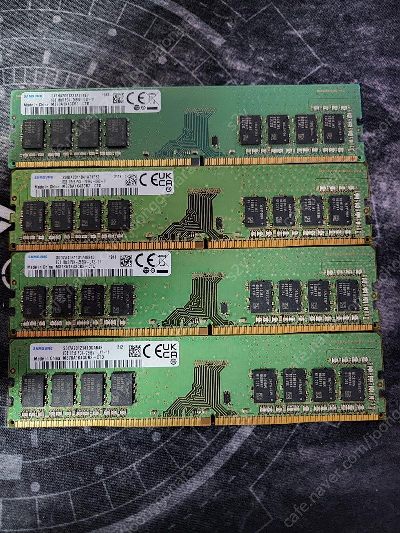 삼성 ddr4-2666(21300) 8gb 4장 (32gb 8x4) 팔아요