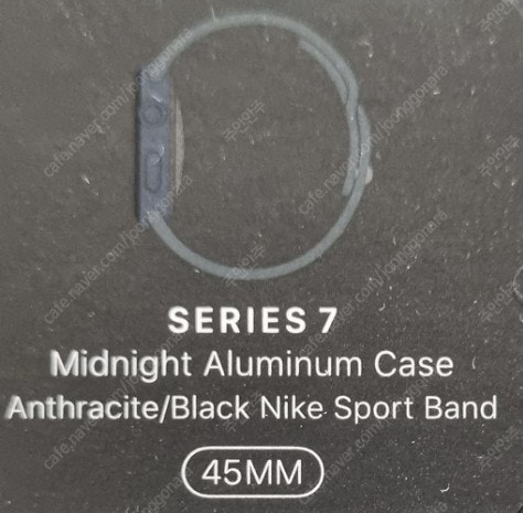 애플워치7 45mm 미드나이트 알루미늄 케이스 블랙 나이키