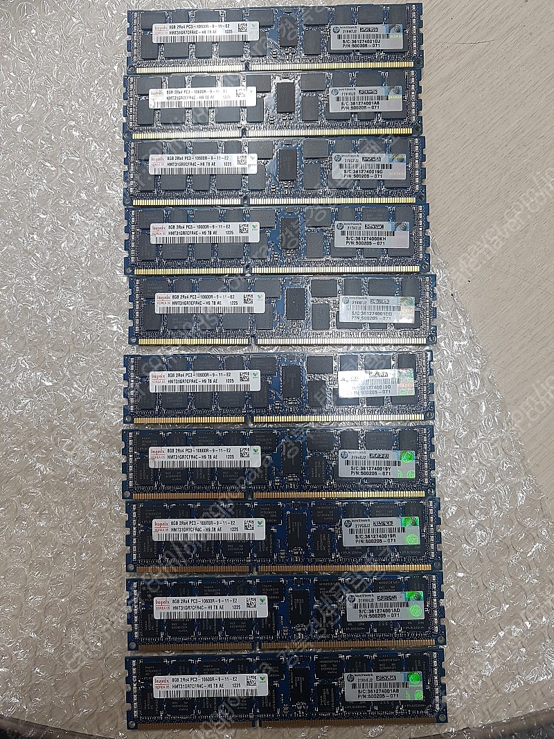 컴퓨터 서버 메모리 ddr3 8g 4개 팝니다.