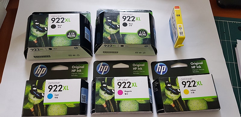 HP 프린트 잉크 922XL 일괄 판매 합니다.
