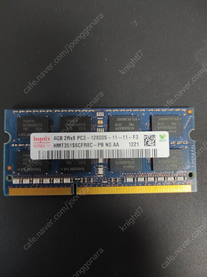 ddr3 4기가 노트북용 램 12800s 1개