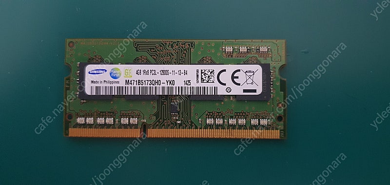 노트북 RAM 삼성 DDR3 PC3L 4G 12800