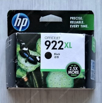 HP 정품잉크 OFFICEJET 922XL(검정, 미개봉) \15,000원 판매 합니다