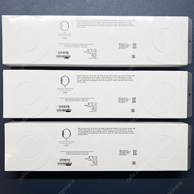 애플워치SE GPS 3개 팝니다. (44m/40m/미개봉/자급제)--2