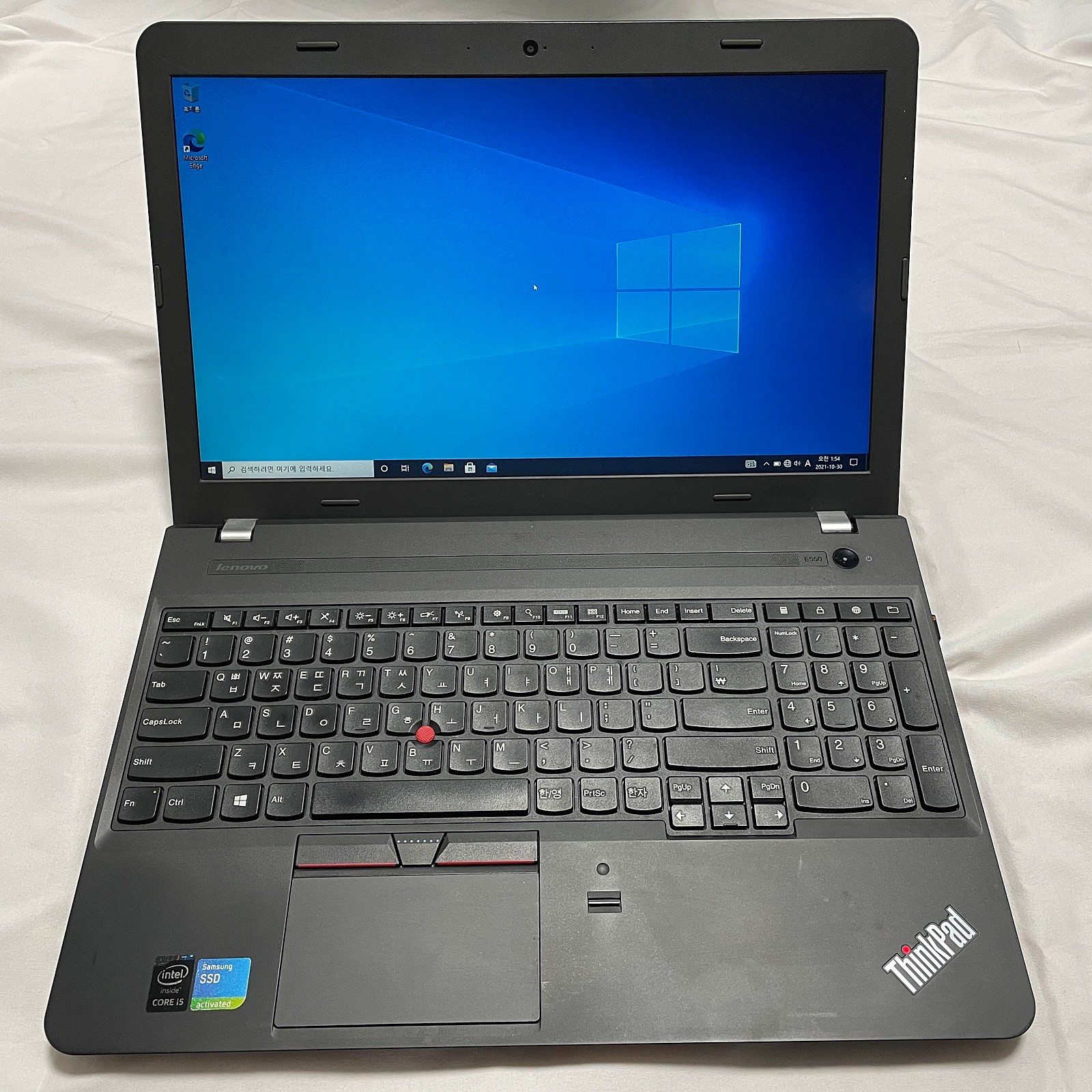 레노버 씽크패드 노트북 15.6인치 12 RAM SSD 128 윈도우 10 프로