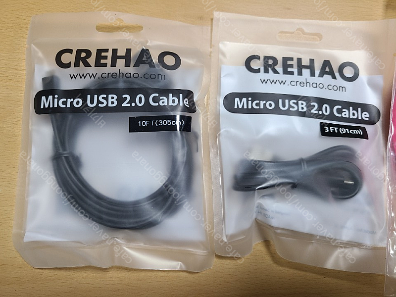 마이크로 5핀 케이블 USB 2.0 91cm /180cm /305cm (새상품)_ 개당 500원 협의 가능