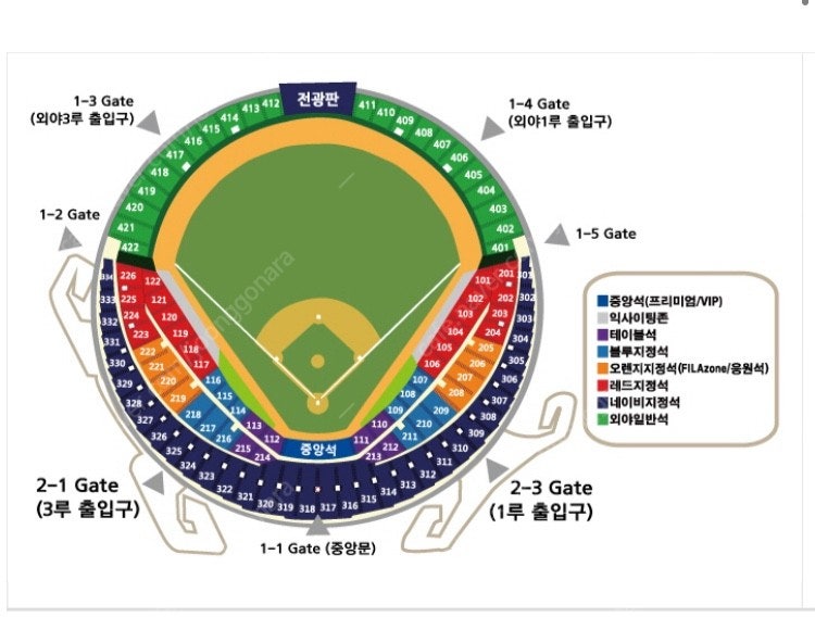 4월24일 (일) 두산 LG 1루 FILA존(오렌지석응원석)206블럭 10열 17열 2연석 양도