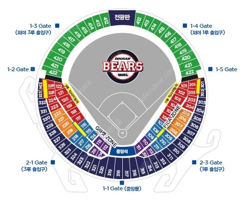 [잠실주말경기][두산 vs LG] 4월 24일(일) 3루 오렌지석 2연석 양도