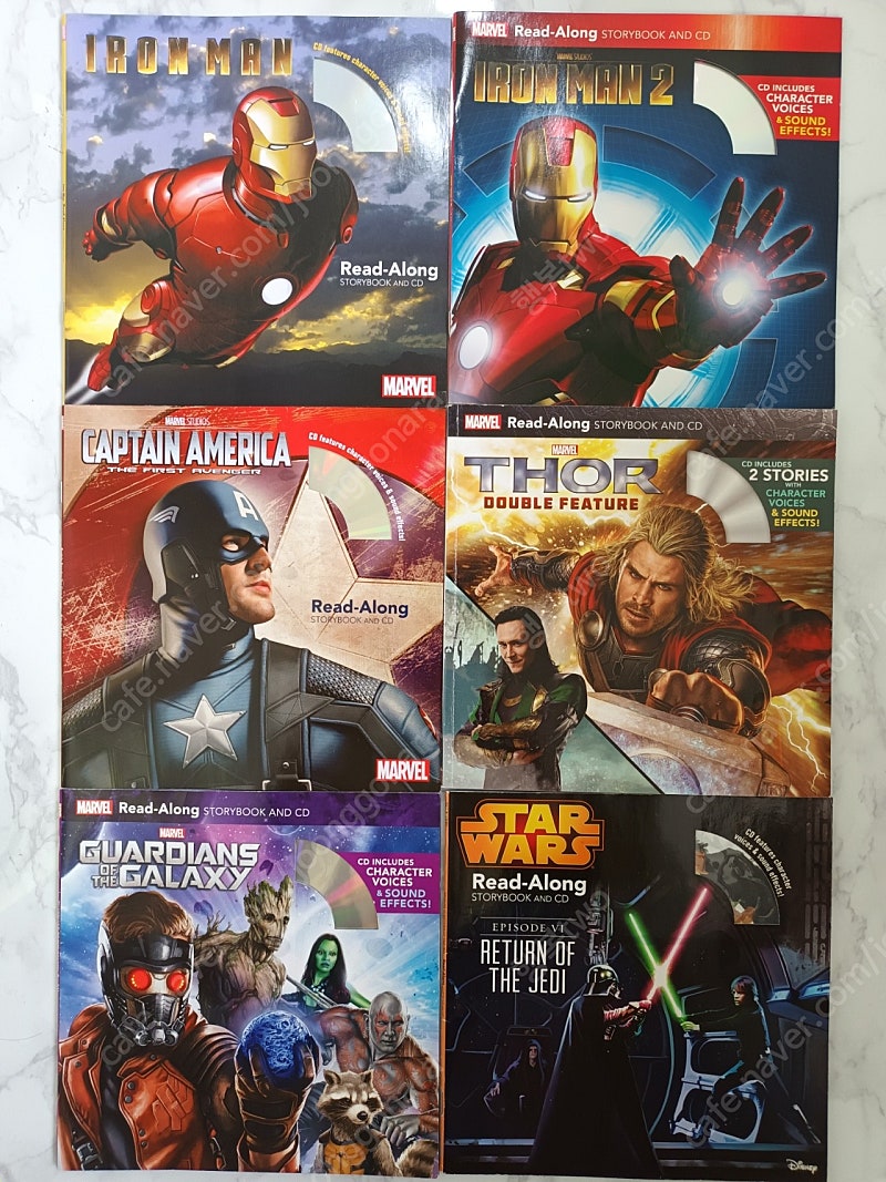 잠수네 원서) 마블 스토리북+CD(Marvel read-along storybook and CD)+스타워즈(star wars)