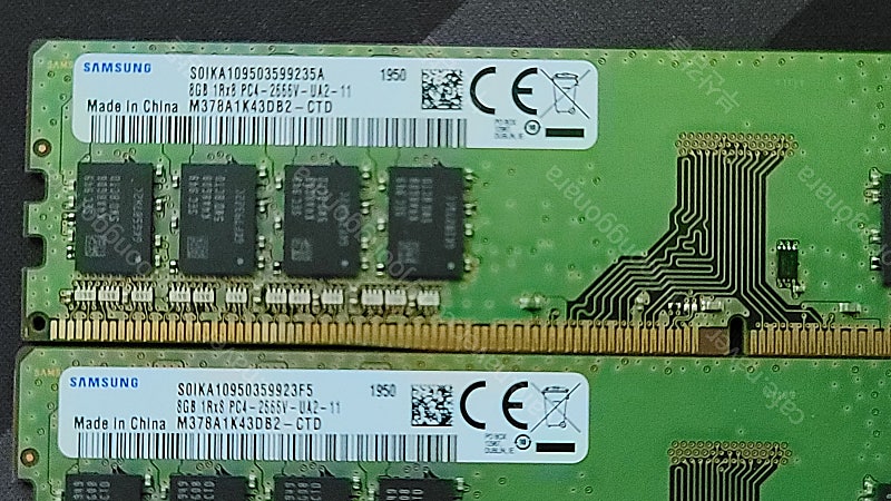 삼성 램(RAM) /DDR4/8G/ PC4-2666V / 4개 일괄