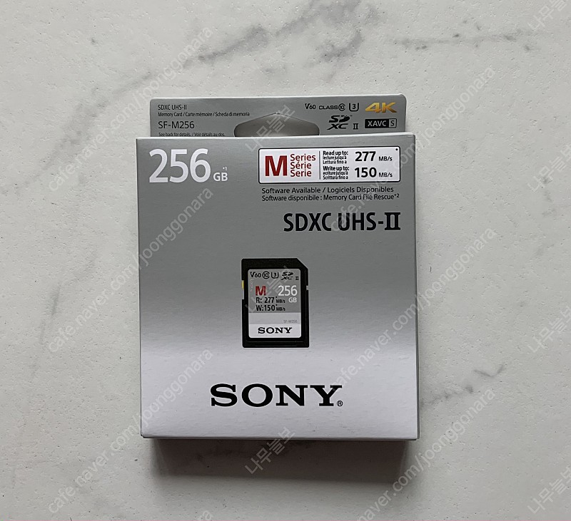 소니 SF-M256 SDXC UHS-ii 256GB 메모리 미개봉