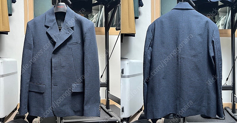 STU / 3 Button Check Blazer Blue / L 팝니다.