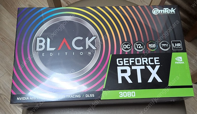 이엠텍 지포스 RTX 3080 BLACK EDITION OC D6X 12GB LHR