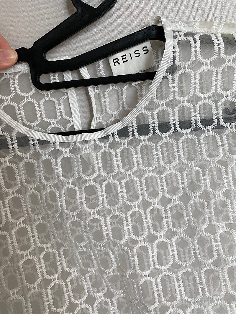 REISS 리스 반팔 시스루레이스