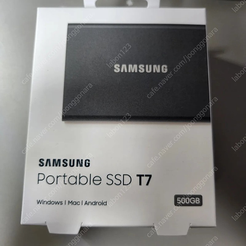 (미개봉)삼성 포터블 외장SSD T7 500GB