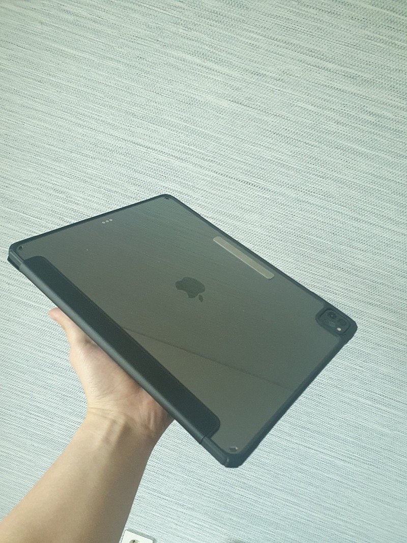 라이노핏 2021형 클리어 쉴드 버클 탈착형 태블릿 케이스 검은색 12.9인치