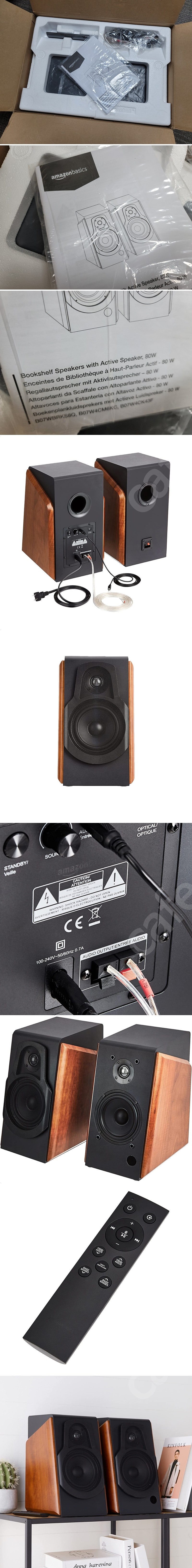 블루투스스피커, 액티브 북쉘프 스피커, 아마존 베이직, Amazon Basics Bookshelf Speakers with Active Speaker 오디오/홈시어터