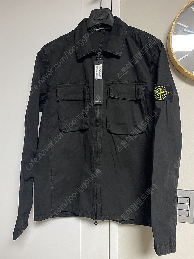 [L] 스톤아일랜드 22ss 블랙 올드이펙트 오버셔츠