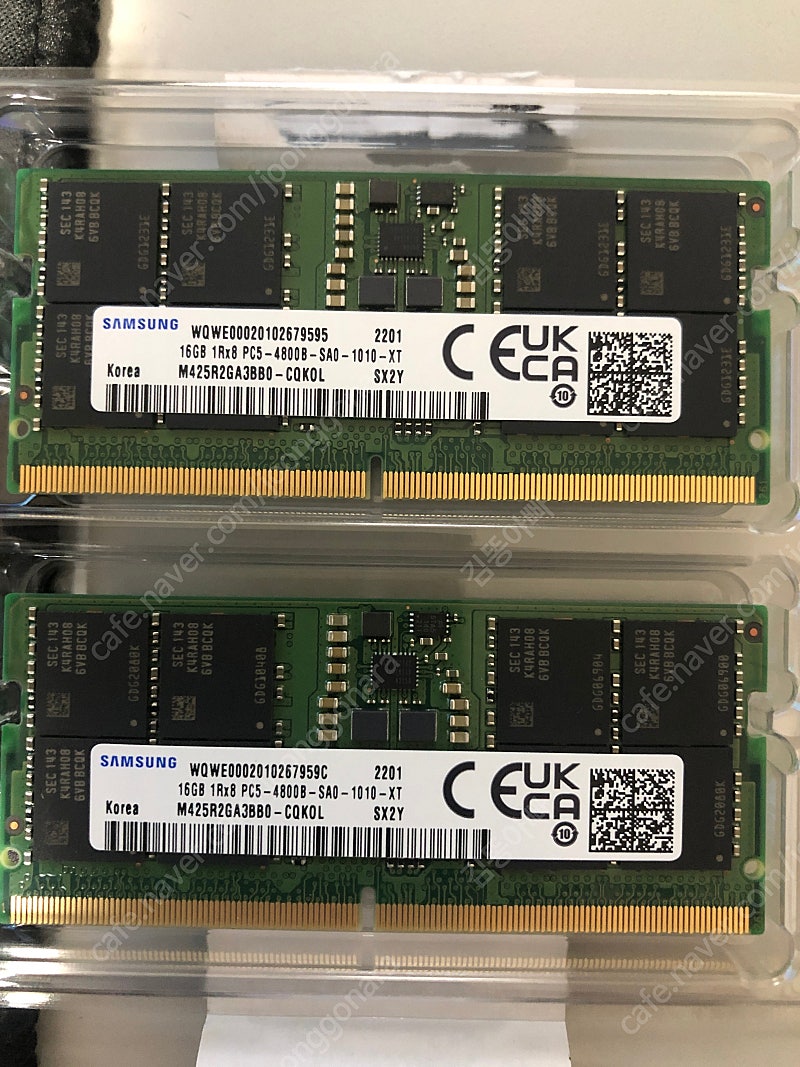 노트북 메모리 ddr5 16gb 2개 (32gb) 판매함